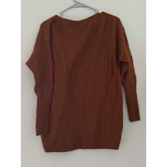 Anthropologie Brown Naomi Merino Wool Blend Boat Neck Sweater Size XSmall boho - Picture 5 of 7